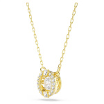 Una Angelic pendant Mixed cuts, White, 18K gold finish